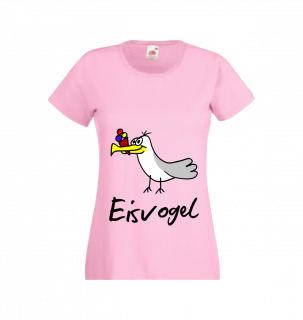 Eisvogel auf pinkem Damen-T-Shirt